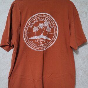 Kemah Texas Boardwalk Orange Short Sleeve TShirt Size XL Living the Island Life